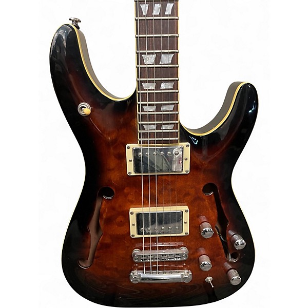 Used Schecter Guitar Research C1 E/A 2 Color Sunburst Hollow Body Electric Guitar