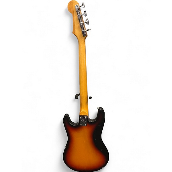 Used 1970s Ventura Double Cutaway Sunburst Electric Bass Guitar