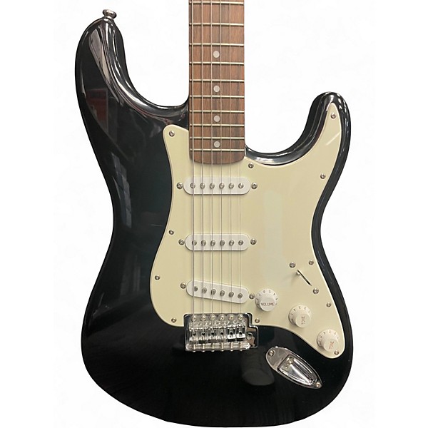 Used Squier Standard Stratocaster Black Solid Body Electric Guitar