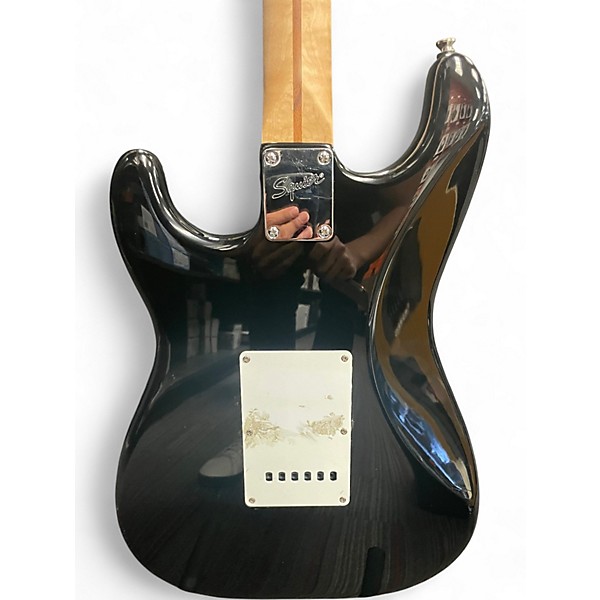 Used Squier Standard Stratocaster Black Solid Body Electric Guitar