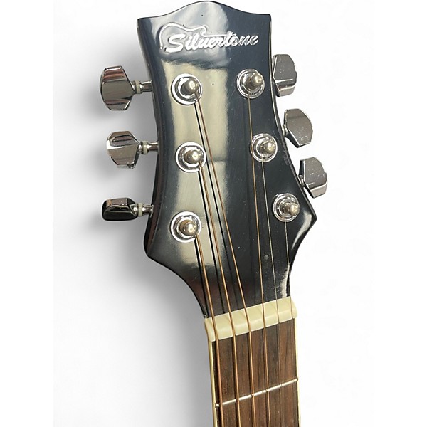 Used Silvertone D09 Natural Acoustic Guitar
