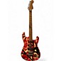Used 2022 EVH Striped Series Frankie Red with Black and White Stripes Solid Body Electric Guitar thumbnail