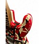 Used 2022 EVH Striped Series Frankie Red with Black and White Stripes Solid Body Electric Guitar