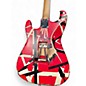 Used 2022 EVH Striped Series Frankie Red with Black and White Stripes Solid Body Electric Guitar