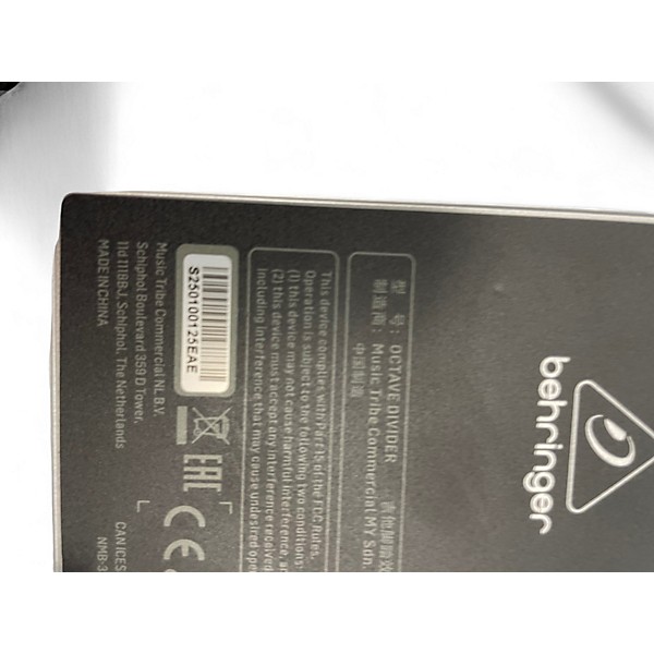 Used Behringer OCTAVE DIVIDER Effect Pedal