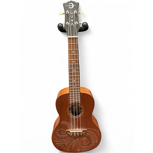 Used Luna UKE TC MAH Brown Ukulele