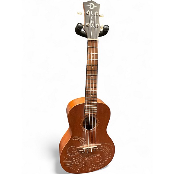 Used Luna UKE TC MAH Brown Ukulele