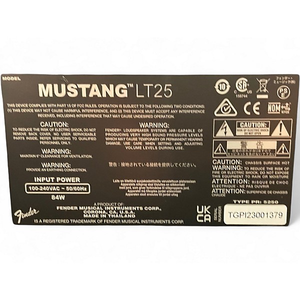 Used Fender Mustang LT25 25W 1x8 Guitar Combo Amp