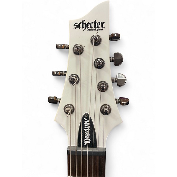 Used Schecter Guitar Research Demon 7 String Vintage White Solid Body Electric Guitar