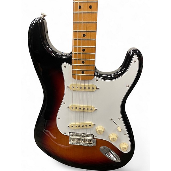 Used Fender Jimi Hendrix Stratocaster 3 Tone Sunburst Solid Body Electric Guitar