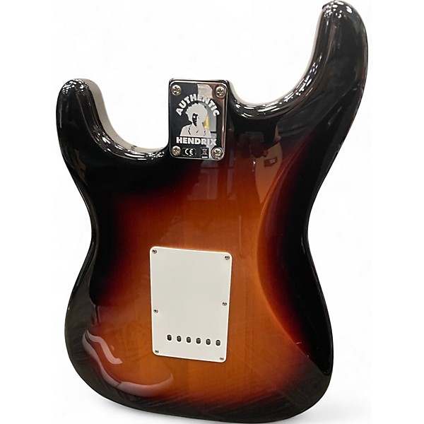 Used Fender Jimi Hendrix Stratocaster 3 Tone Sunburst Solid Body Electric Guitar