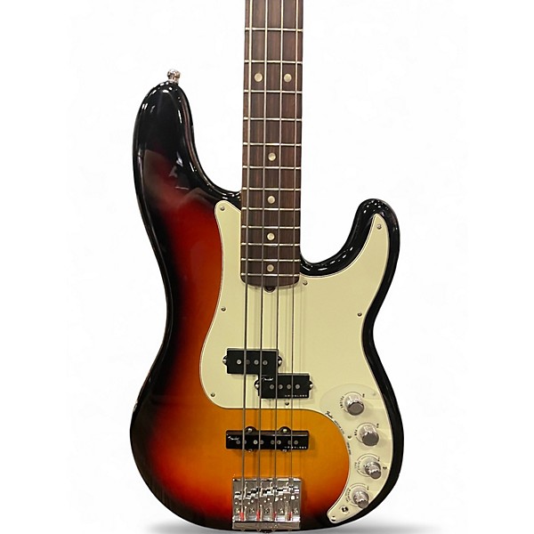 Used Fender American Ultra Precision Bass 2 Color Sunburst Electric Bass Guitar