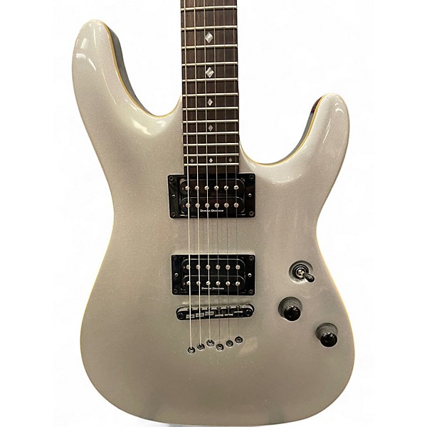 Used Schecter Guitar Research Diamond Series PT Gray Solid Body Electric Guitar
