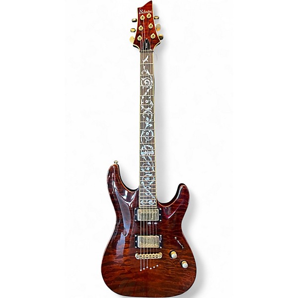 Used Schecter Guitar Research Diamond Series C1 Classic Amber Solid Body Electric Guitar