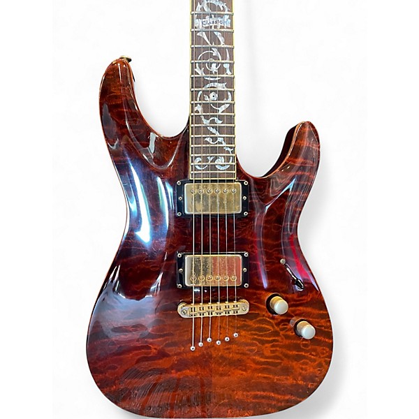 Used Schecter Guitar Research Diamond Series C1 Classic Amber Solid Body Electric Guitar