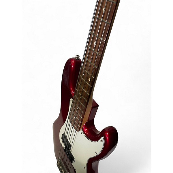 Used Fender American Standard Precision Bass Candy Apple Red Electric Bass Guitar