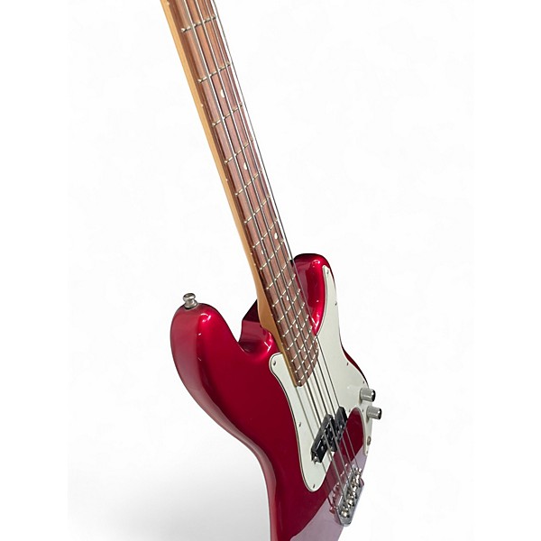Used Fender American Standard Precision Bass Candy Apple Red Electric Bass Guitar