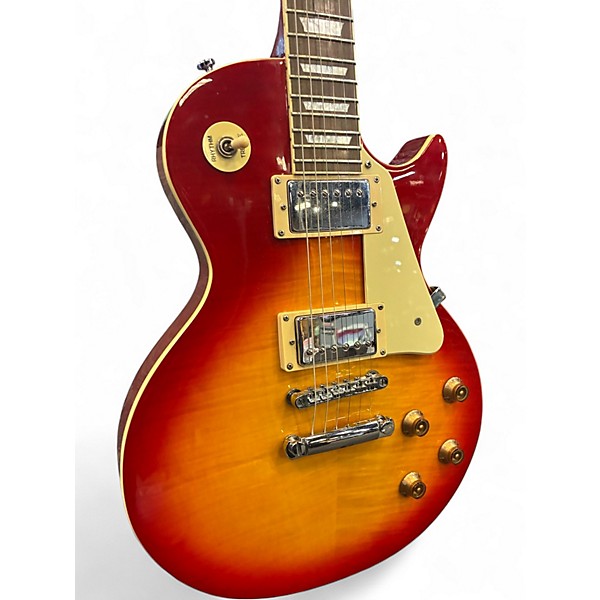 Used 2000s Epiphone Les Paul Standard Cherry Sunburst Solid Body Electric Guitar
