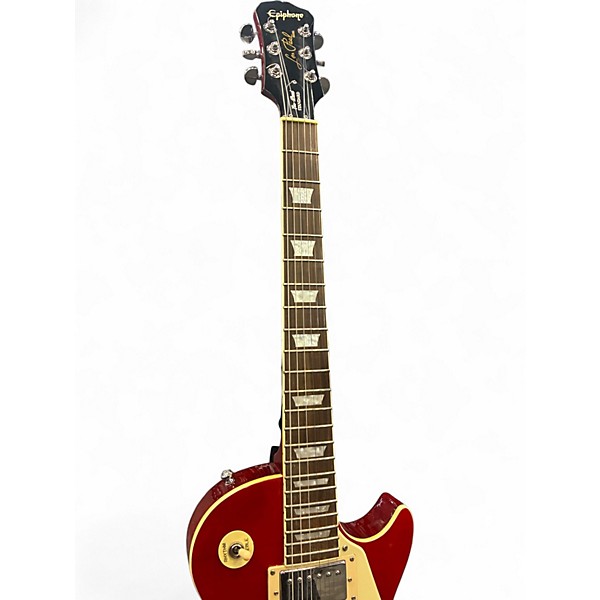 Used 2000s Epiphone Les Paul Standard Cherry Sunburst Solid Body Electric Guitar