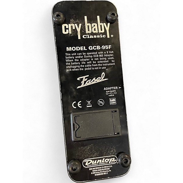 Used Dunlop GCB95F Crybaby Classic Wah With Fasel Inductor Effect Pedal