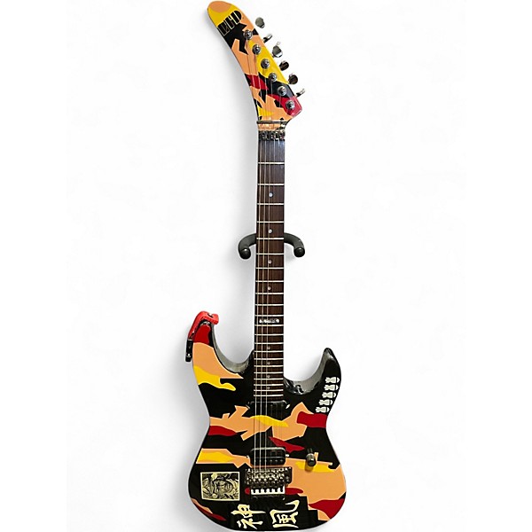 Used Ltd By Esp GL200K GEORGE LYNCH KAMIKAZI BLACK CAMOFLAGE Solid Body Electric Guitar