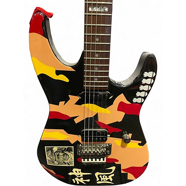 Used Ltd By Esp GL200K GEORGE LYNCH KAMIKAZI BLACK CAMOFLAGE Solid Body Electric Guitar