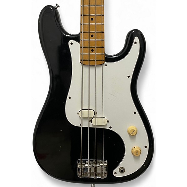 Vintage 1980s Squier BULLET BASS Black Electric Bass Guitar