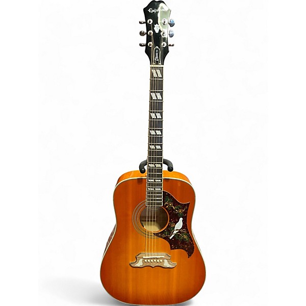 Used Epiphone Dove Pro 2 Color Sunburst Acoustic Electric Guitar