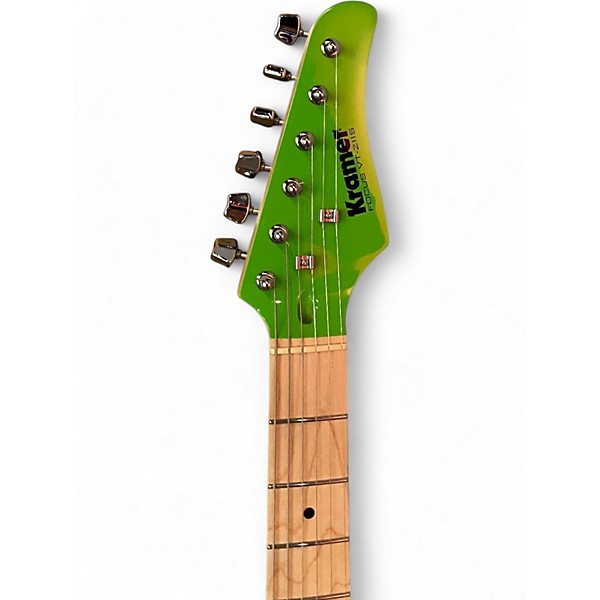 Used Kramer Focus VT-211S green Solid Body Electric Guitar