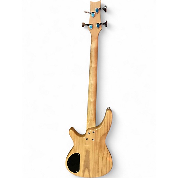 Used Glarry HH natural Electric Bass Guitar