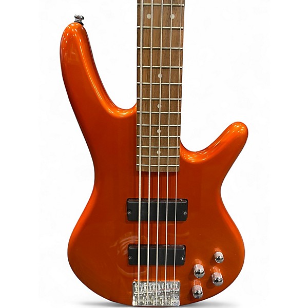 Used Ibanez GSR205 5 String Orange Metallic Electric Bass Guitar