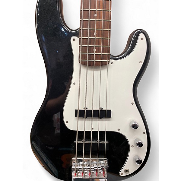 Used Squier Precision Bass Special V Metallic Black Electric Bass Guitar