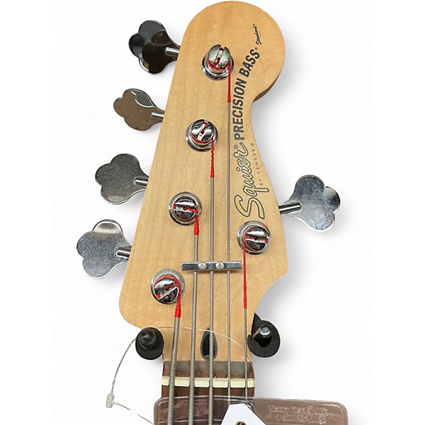 Used Squier Precision Bass Special V Metallic Black Electric Bass Guitar