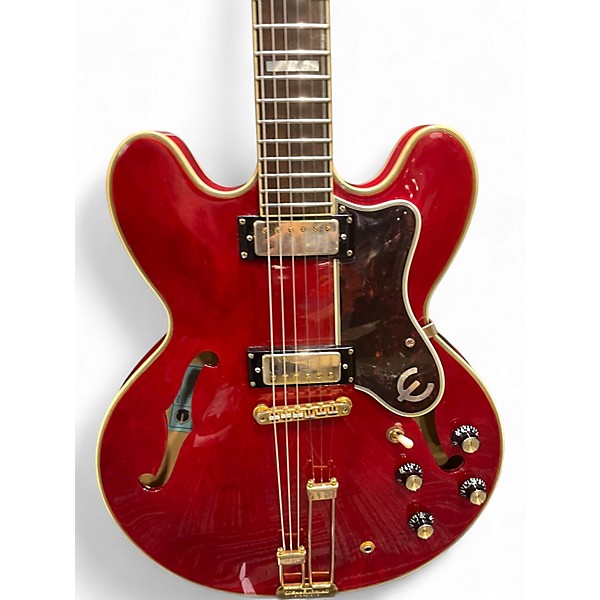 Used Epiphone 1962 REISSUE Sheraton RED Hollow Body Electric Guitar
