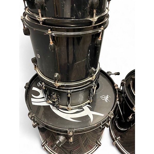 Used Pearl 8 Piece Joey Jordison Signature Drum Kit Black Drum Kit