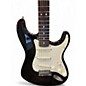 Used 2015 Fender American Custom Deluxe Stratocaster Ebony Transparent Solid Body Electric Guitar