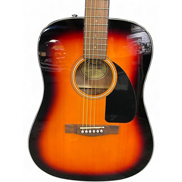 Used Fender CD-60 Dread 3 Color Sunburst Acoustic Guitar