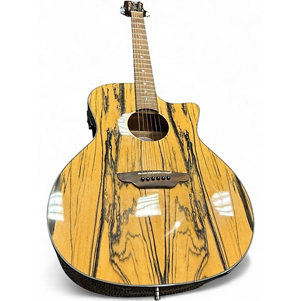 Used Luna Gypsy Spalt Acoustic Electric black/white ebony Acoustic Electric Guitar