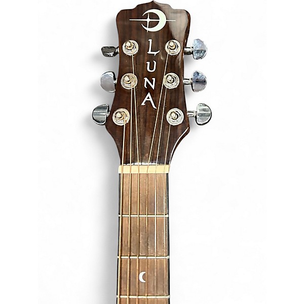 Used Luna Gypsy Spalt Acoustic Electric black/white ebony Acoustic Electric Guitar