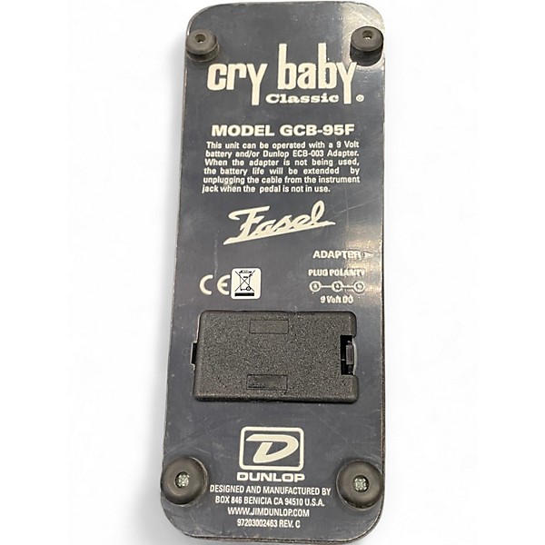 Used Dunlop GCB95F Crybaby Classic Wah With Fasel Inductor Effect Pedal