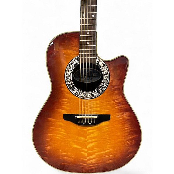 Used Ovation 386T SUNBURST Acoustic Electric Guitar