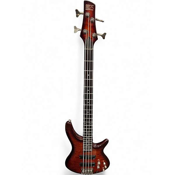 Used Ibanez SR405QM Crimson Red Burst Electric Bass Guitar