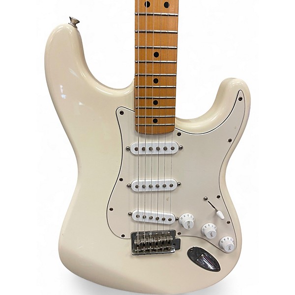 Used Fender Standard Stratocaster Cream Solid Body Electric Guitar