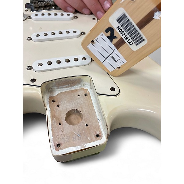 Used Fender Standard Stratocaster Cream Solid Body Electric Guitar