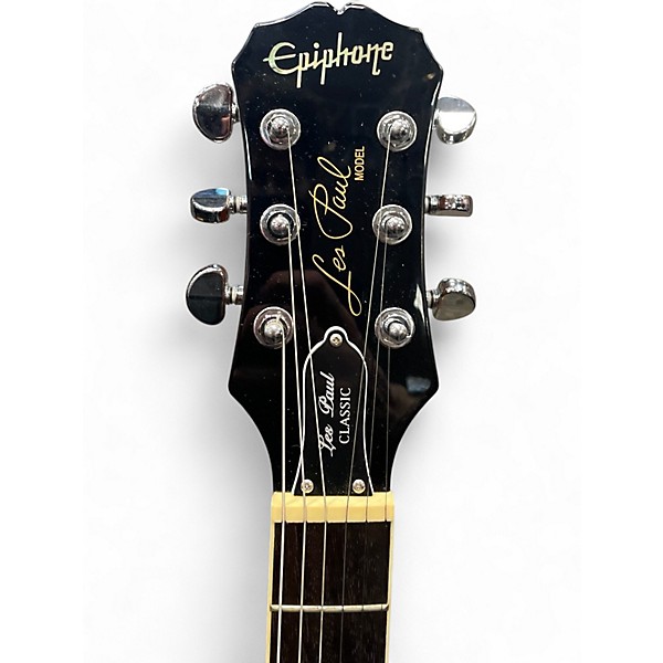 Used Epiphone Les Paul Classic Trans Amber Solid Body Electric Guitar
