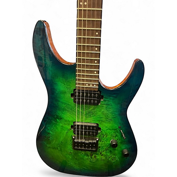 Used 2020s Schecter Guitar Research CR-6 AQUABURST Solid Body Electric Guitar