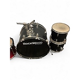 Used Rockwood By Hohner 3 Piece Drum Set Black Drum Kit
