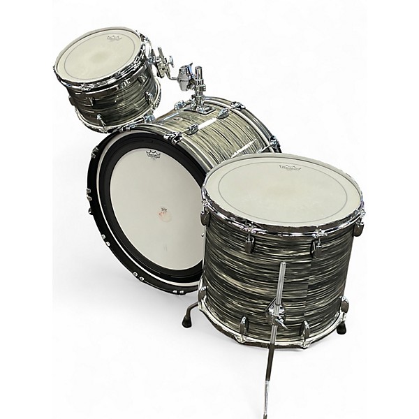 Used Gretsch Drums 3 Piece USA Custom Brooklyn Grey Oyster Drum Kit