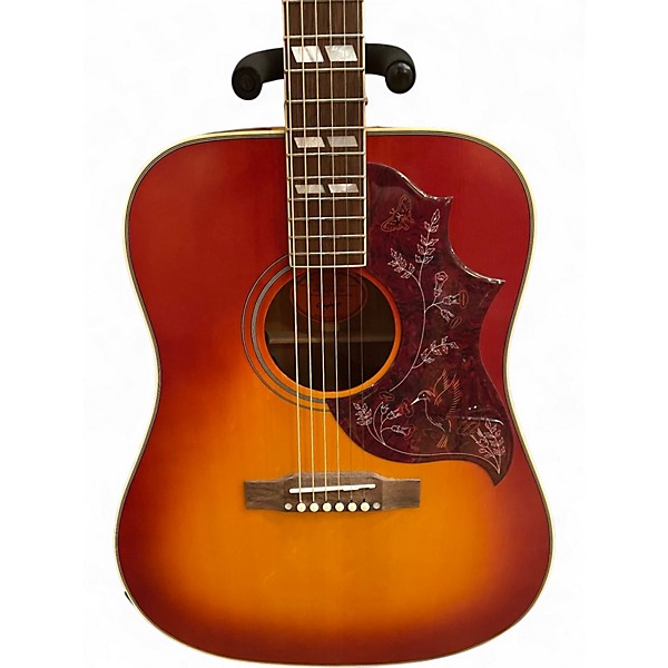 Used Epiphone inspired by hummingbird heritage cherry burst Acoustic Electric Guitar