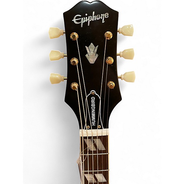 Used Epiphone inspired by hummingbird heritage cherry burst Acoustic Electric Guitar